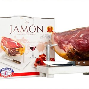 Kit Mini Presunto Jamon Serrano 12 Meses 1Kg + Suporte + Faca